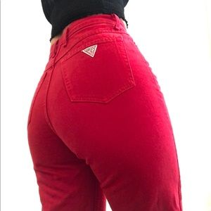 Vintage red Guess mom jeans